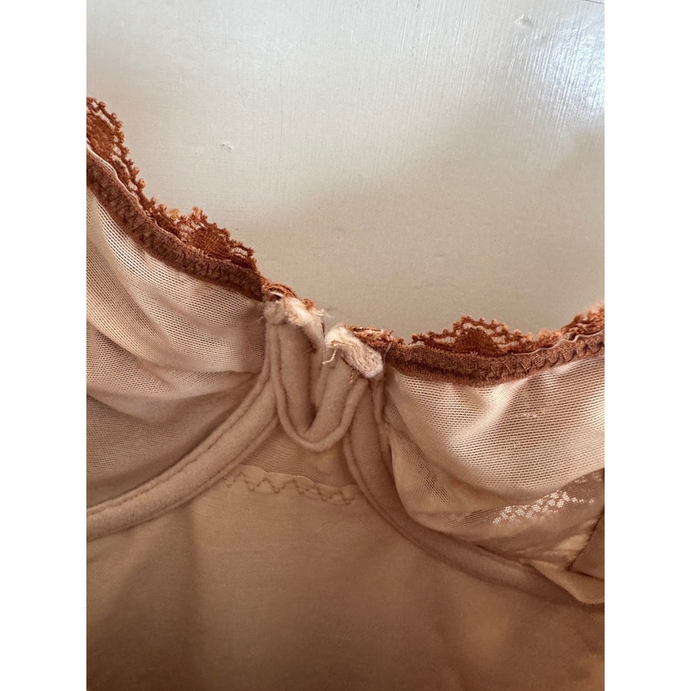 Popilush bronze orange lace shapewear corset midi dress size medium - Picture 5 of 12